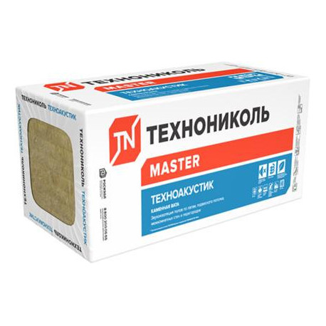 Каменная вата Техноакустик Технониколь 1200х600х50 (8 шт 5,76 м.кв) плотность 45