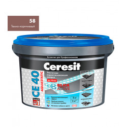Затирка Ceresit CE 40 темно-коричневая № 58 (2 кг)