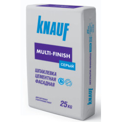 Шпаклевка цементная фасадная Knauf Мультифиниш серый 25 кг
