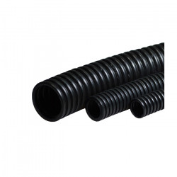 Труба ПНД 20 мм гофрированная для электропроводки (черная)