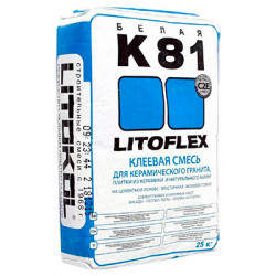 Клей плиточный белый ЛИТОКОЛ Litoflex K81 (25 кг)