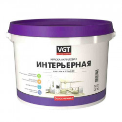 Краска в/д VGT интерьерная 15 кг белая (цена за 1 кг)