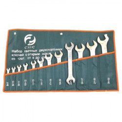 Набор ключей рожковых из 12 шт 6х7-30х32 покрытие хром в сумке (CNIC) 35425
