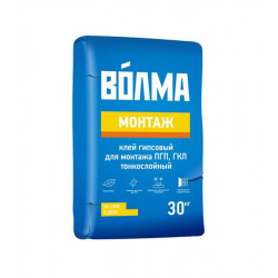 Клей гипсовый монтажный ВОЛМА-Монтаж  30 кг