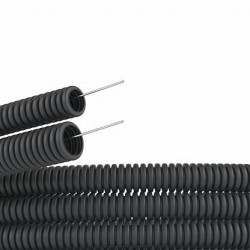 Труба гофрированная для электропроводки ПВХ 16 мм (черная)