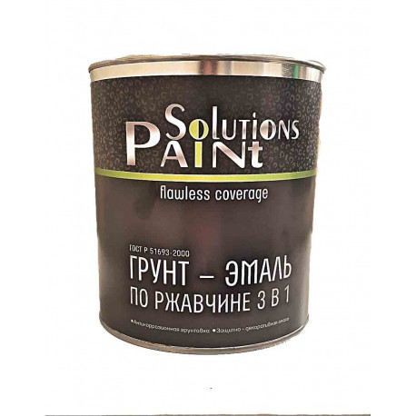 Грунт-эмаль 3 в 1 КРАСНО-КОРИЧНЕВАЯ Paint Solutions (1,9кг)