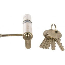 Цилиндровый механизм MAXI LOCKS  N45/35 английский ключ/ключ SN Матовый никель (личинка) 4602